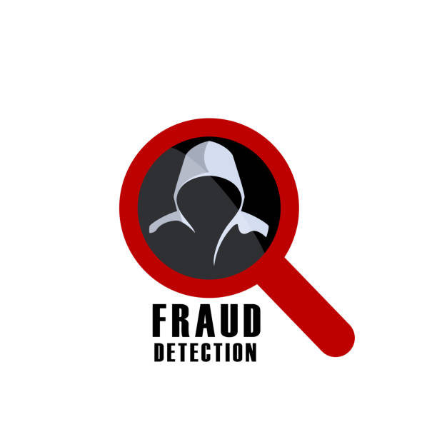 ilustrações, clipart, desenhos animados e ícones de sinal de detecção de fraude e homem de capuz - burglar thief internet security