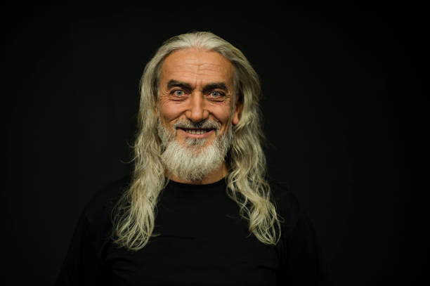 istock Bearded Senior Man Portrait, Age:55 636239232