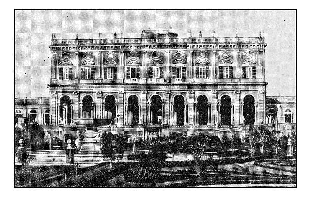 istock Antique dotprinted photographs of Italy: Rome, Villa Albani 636239900