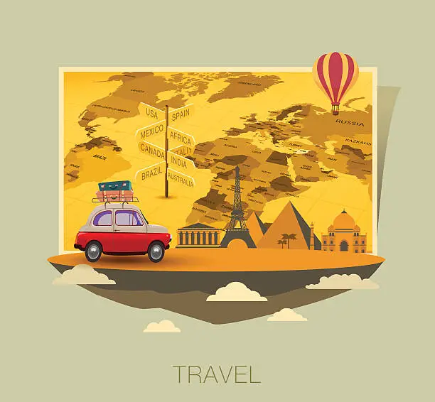 Vector illustration of Travel