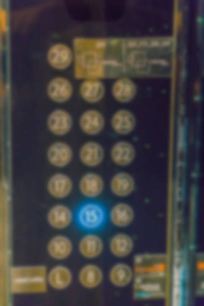 istock Defocused of button of elevator 636248226