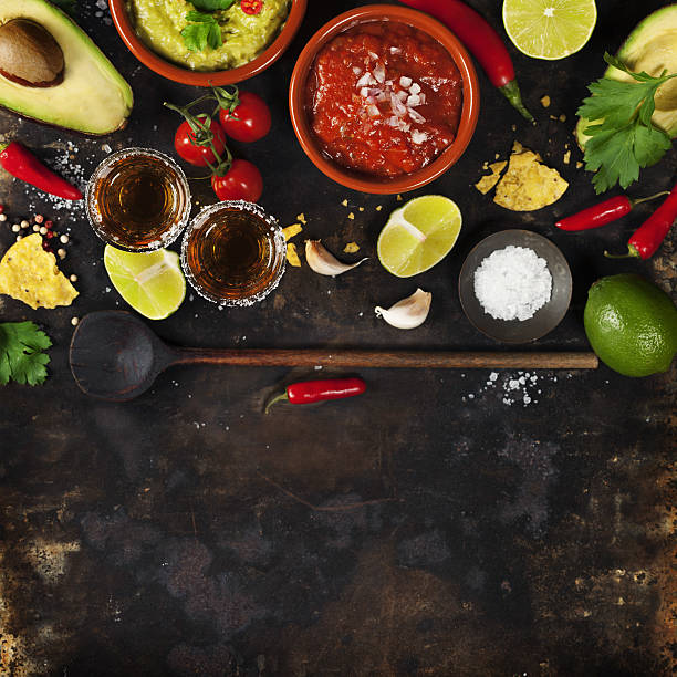 istock Mexican food and tequila shots 636250488