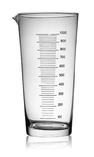istock Big glass beaker graduated rotated 636253050