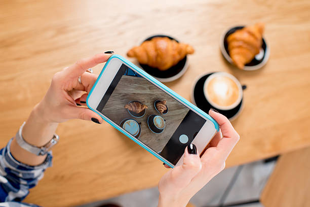 istock Photographing croissants with coffee 636255208