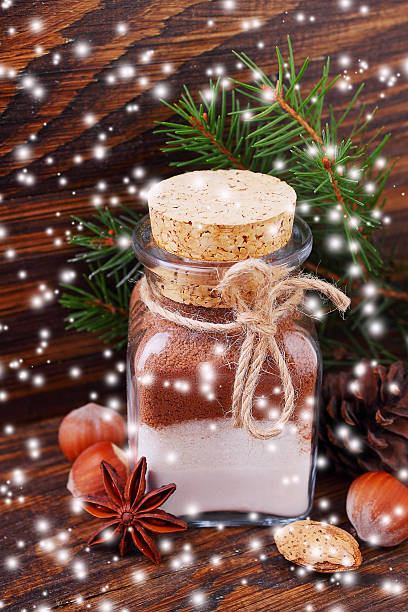 istock Christmas gift dry mix in a jar for cake 636258062