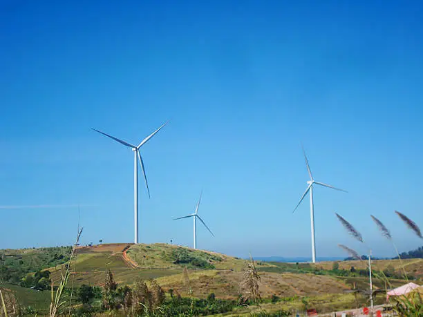 Photo of Wind turbine power Scenic and landscape area agriculture,Thailand