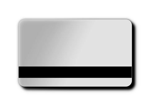 2d illustration of a blank plastic card