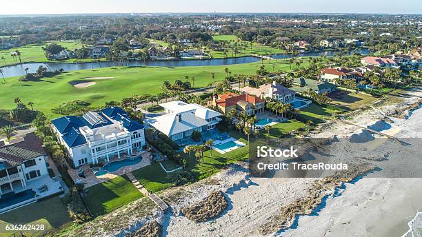 Aerial View Of Ponte Vedra Beach Jacksonville Stock Photo - Download Image Now - Florida - US State, Jacksonville - Florida, Real Estate