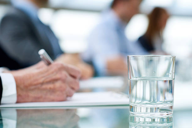 istock Glass of water on table 636262510
