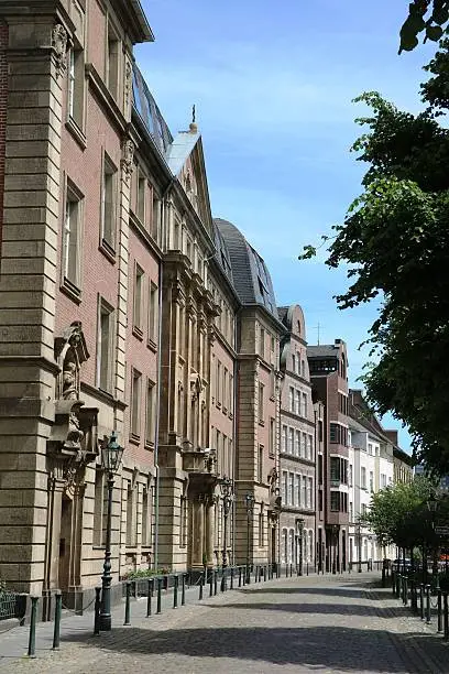 Historic street Altestadt in Düsseldorf Old Town, Germany