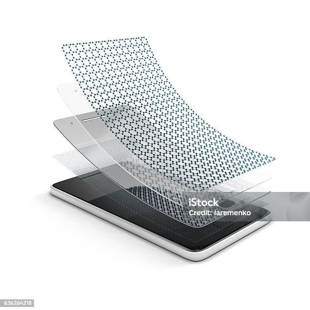 Screen Protection For Smartphone Stock Photo - Download Image Now - Layered, Coating - Outer Layer, Computer Monitor