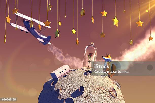 The Little Prince Stock Photo - Download Image Now - Prince - Royal Person, Small, Rose - Flower