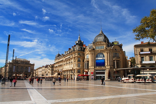 Place de la Comédie en Montpellier, Francia photo