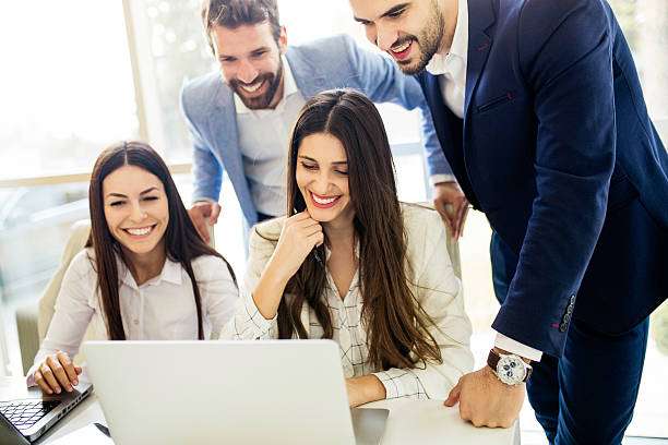 istock Business group in the modern office 636269688