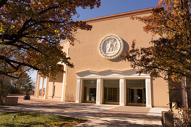 New Mexico State Capital Building Fall Autumn Color Santa Fe