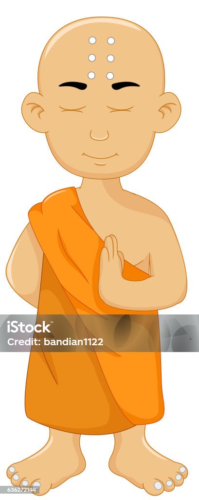 Cute Monk Cartoon For You Design Stock Illustration - Download Image Now -  Brahmin, Priest, Taoism - iStock