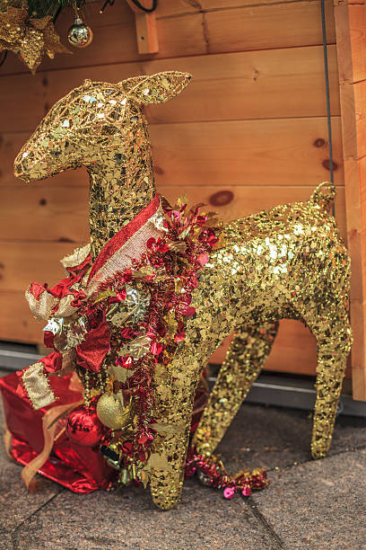 istock gold deer the Christmas Decorations 636272204
