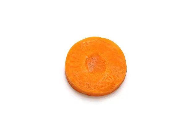 Photo of Isolated carrot sliced on white background with clipping path