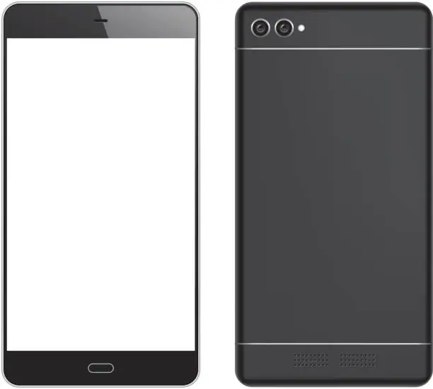 Vector illustration of Dual camera phone