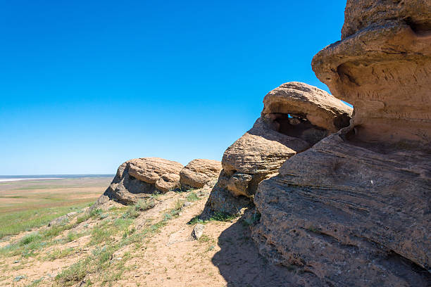 istock Huge rocks on the Holy mountain Big Bogdo. 636283492