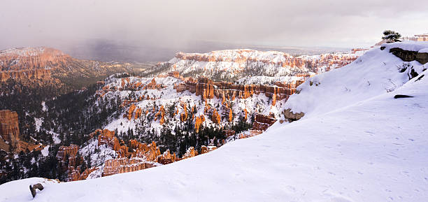istock Fresh Snow Blankets Bryce Canyon Rock Formations Utah USA 636283496