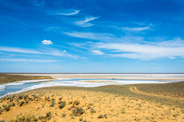 istock Near lake Baskunchak. 636284182