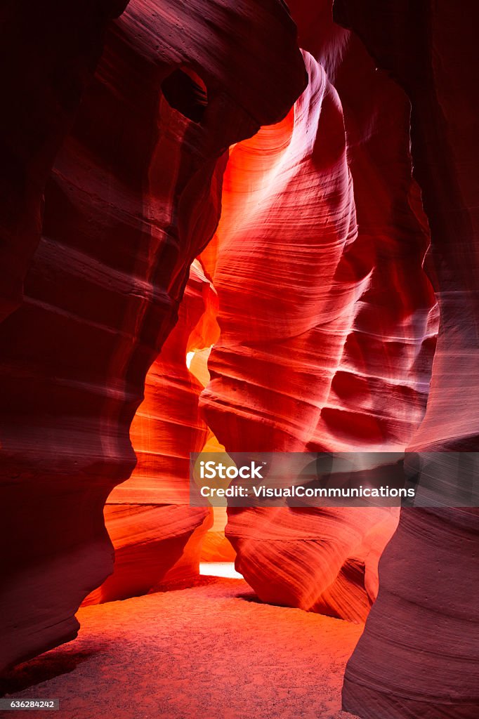 Antelope canyon near Page, Arizona. Sandstone slot canyon of the Southwest. Antelope Canyon Stock Photo