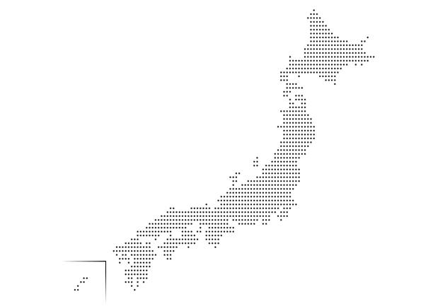 mapa japonés del patrón de puntos - west end fotografías e imágenes de stock