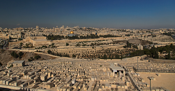 Mount of Olives looking at Jerusalem