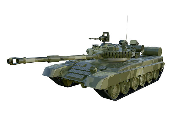 istock Russian military tank T-90. isolate on white background. 3d 636290418