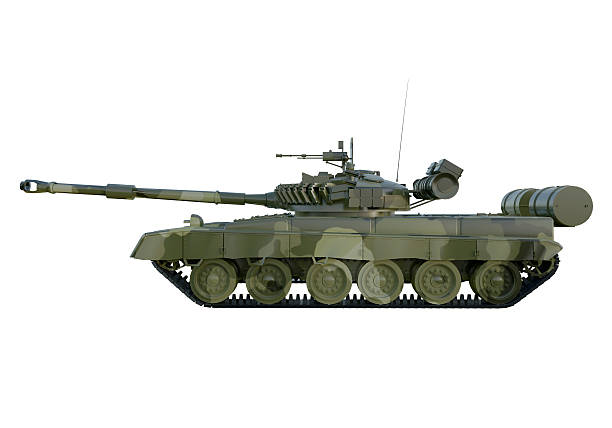 istock Russian military tank T-90. isolate on white background. 3d 636290460