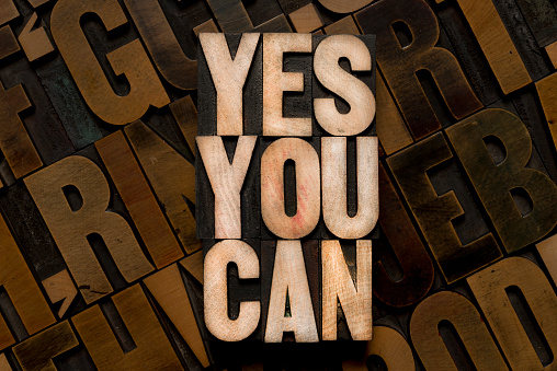 YES YOU CAN - Letterpress type