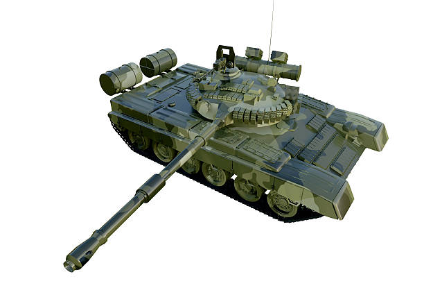 istock Russian military tank T-90. isolate on white background. 3d 636293408