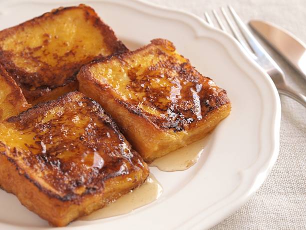 torrada francesa - french toast breakfast food sweet food imagens e fotografias de stock
