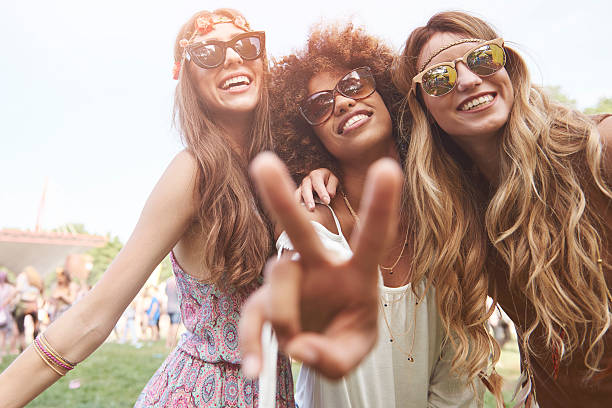istock Peace sign and three friends 636297142