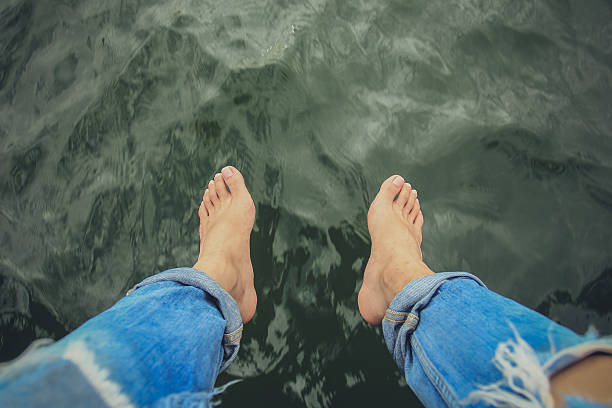 istock Low Section Of Person Over Lake 636298336