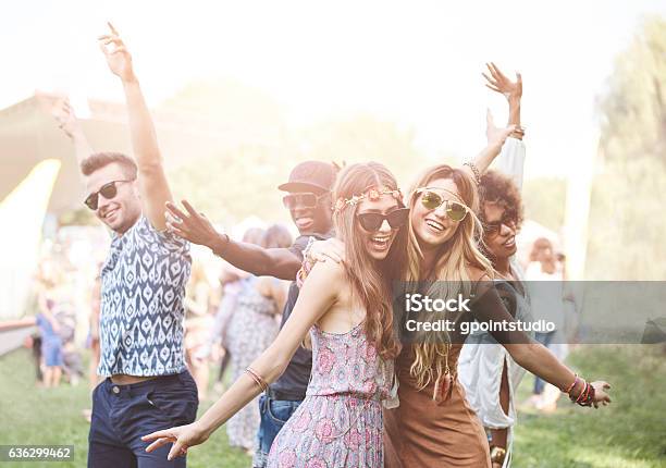 Enthusiastic Crowd Surfing At Music Festival Stock Photo - Download Image Now - Music Festival, Coachella Valley, Dancing