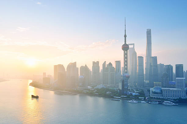 Shanghai Skyline in the Morning, Shanghai stock photo