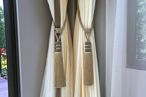 istock Curtains tassel for interior luxury house 636300758