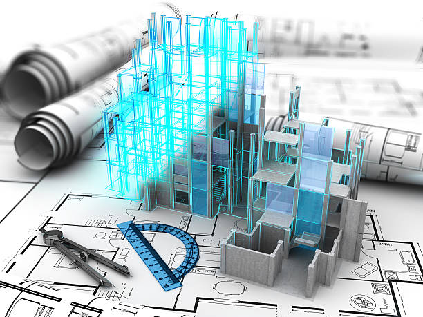 미흡함 프로젝트 - three dimensional blueprint construction housing project 뉴스 사진 이미지