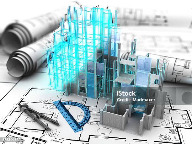 Building Project Stock Photo - Download Image Now - Construction Industry, Construction Site, Planning