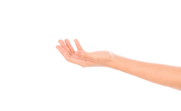 istock Woman hand making gestures in white background 636306902