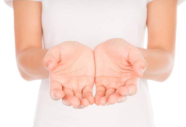 istock Woman hands in white background 636306928