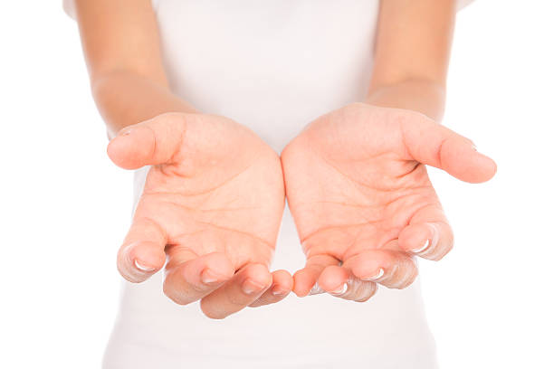 istock Woman hands in white background 636306942