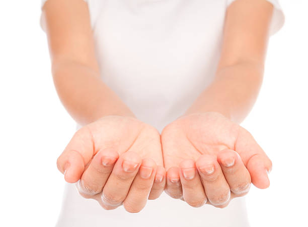 istock Woman hands in white background 636306996
