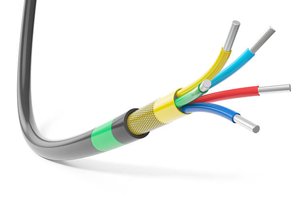 멀티코어 전기 케이블 - aluminum cable cut out equipment 뉴스 사진 이미지