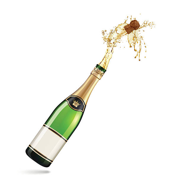 illustrazioni stock, clip art, cartoni animati e icone di tendenza di esplosione di champagne - champagne cork