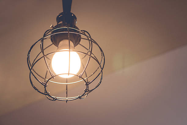 istock Lamp Hanging Ceiling In Vintage Style. 636310302