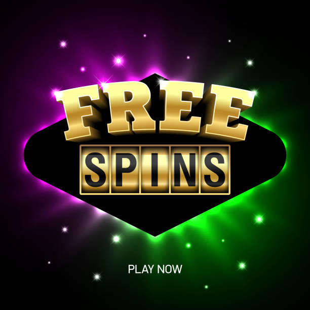 Free Spins banner Free Spins banner, casino slot machine games banner. Vector illustration with transparent effect, eps10. free bingo stock illustrations