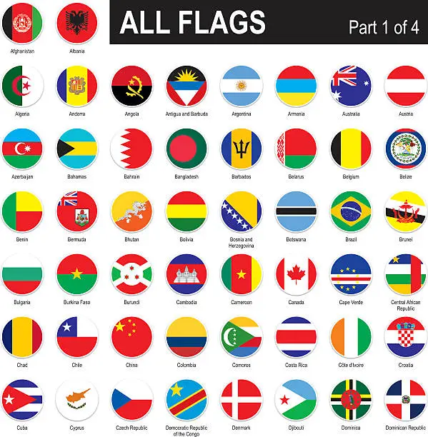 Vector illustration of All World Flags